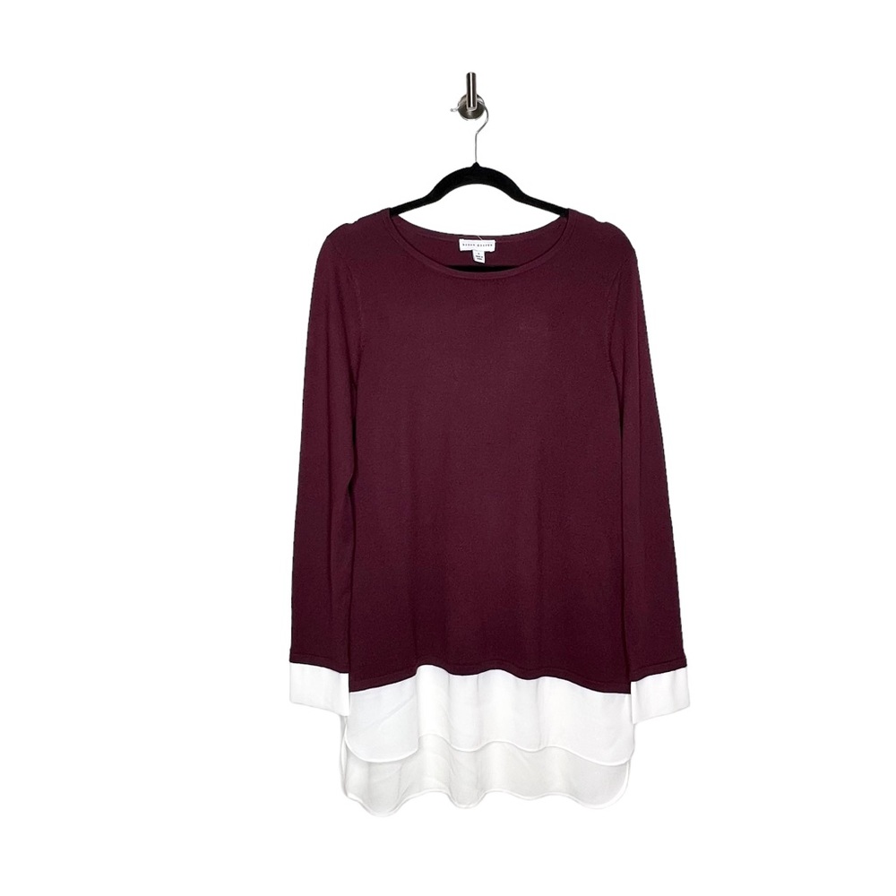 NEW Susan Graver Layered Sweater Top Violet Size Small - Picture 1 of 5